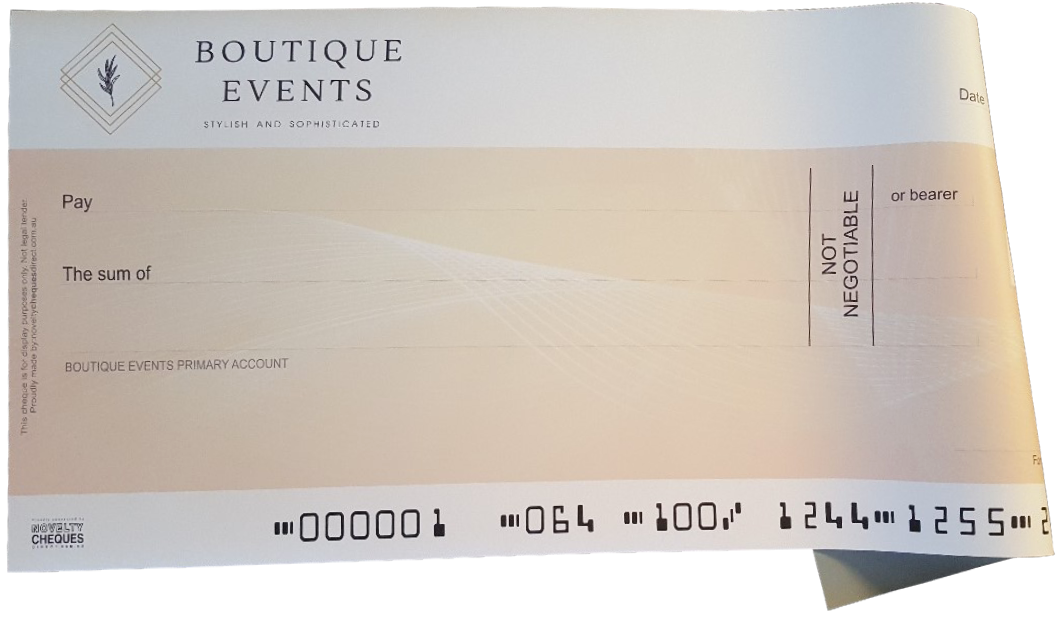 Giant Flexible Rolled Novelty Cheque - Novelty Cheques Direct