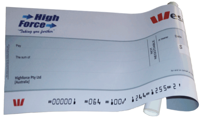 Giant Flexible Rolled Novelty Cheque - Novelty Cheques Direct