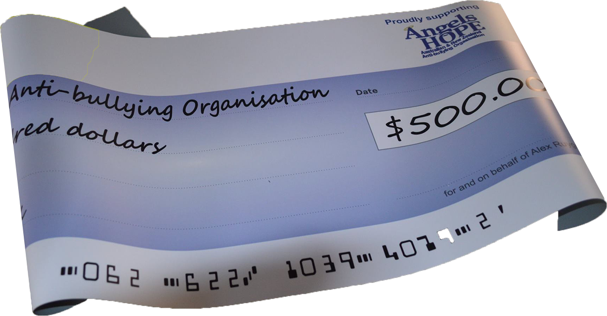 Giant Flexible Rolled Novelty Cheque - Novelty Cheques Direct