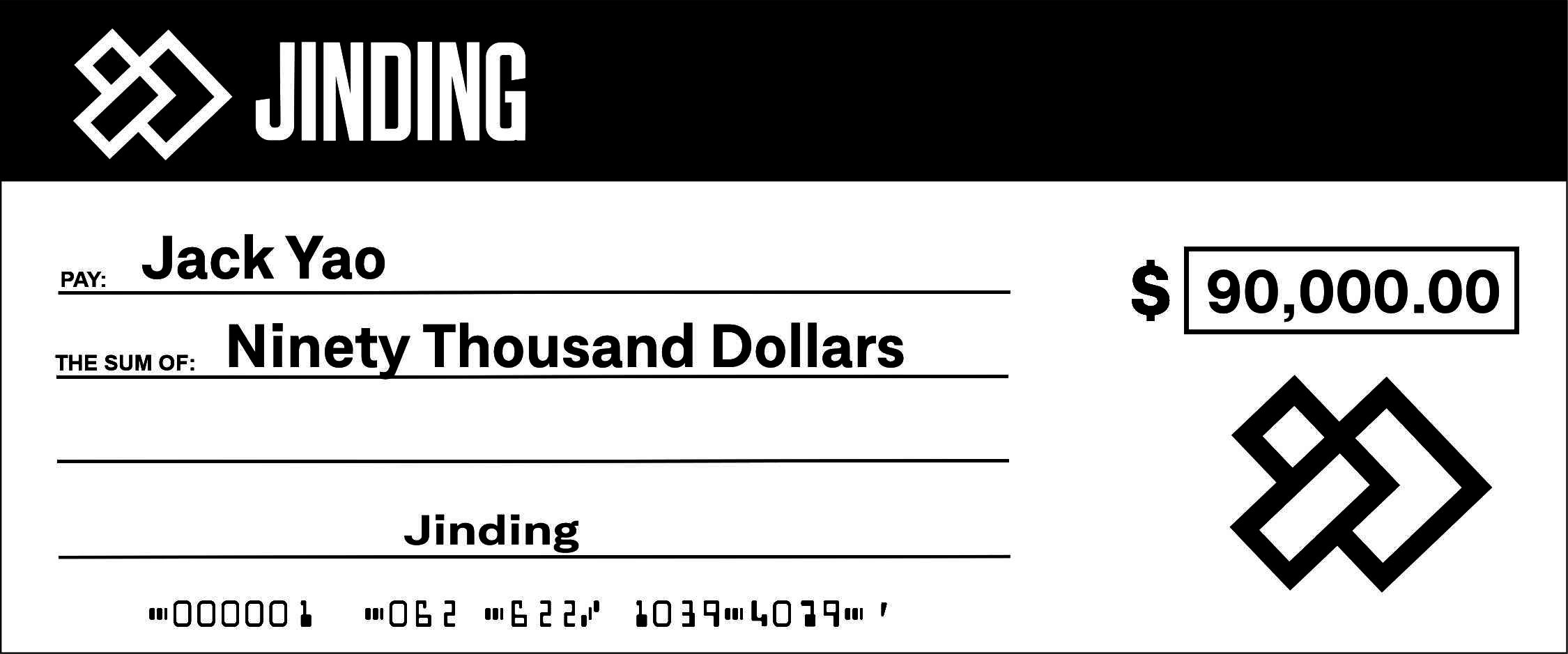 Giant Rigid Novelty Cheque - Novelty Cheques Direct