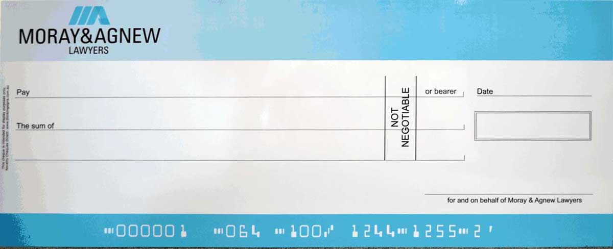 Giant Rigid Novelty Cheque - Novelty Cheques Direct