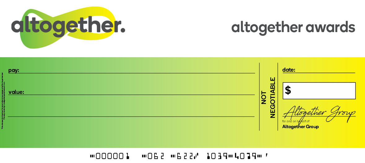 Giant Rigid Novelty Cheque - Novelty Cheques Direct