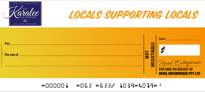 Custom Printed Re-Usable Novelty Cheque Freedom Removable Logo's