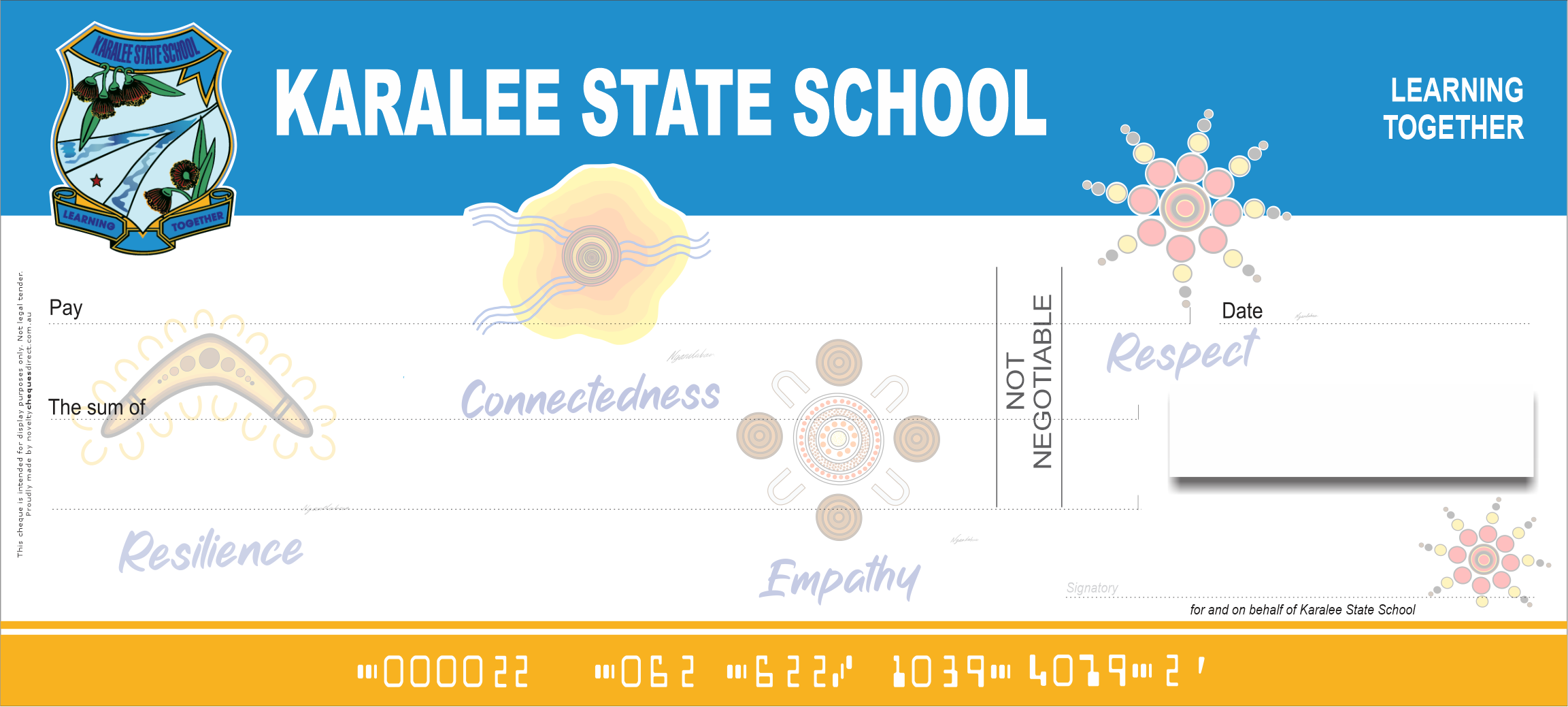 Giant Rigid Novelty Cheque - Novelty Cheques Direct