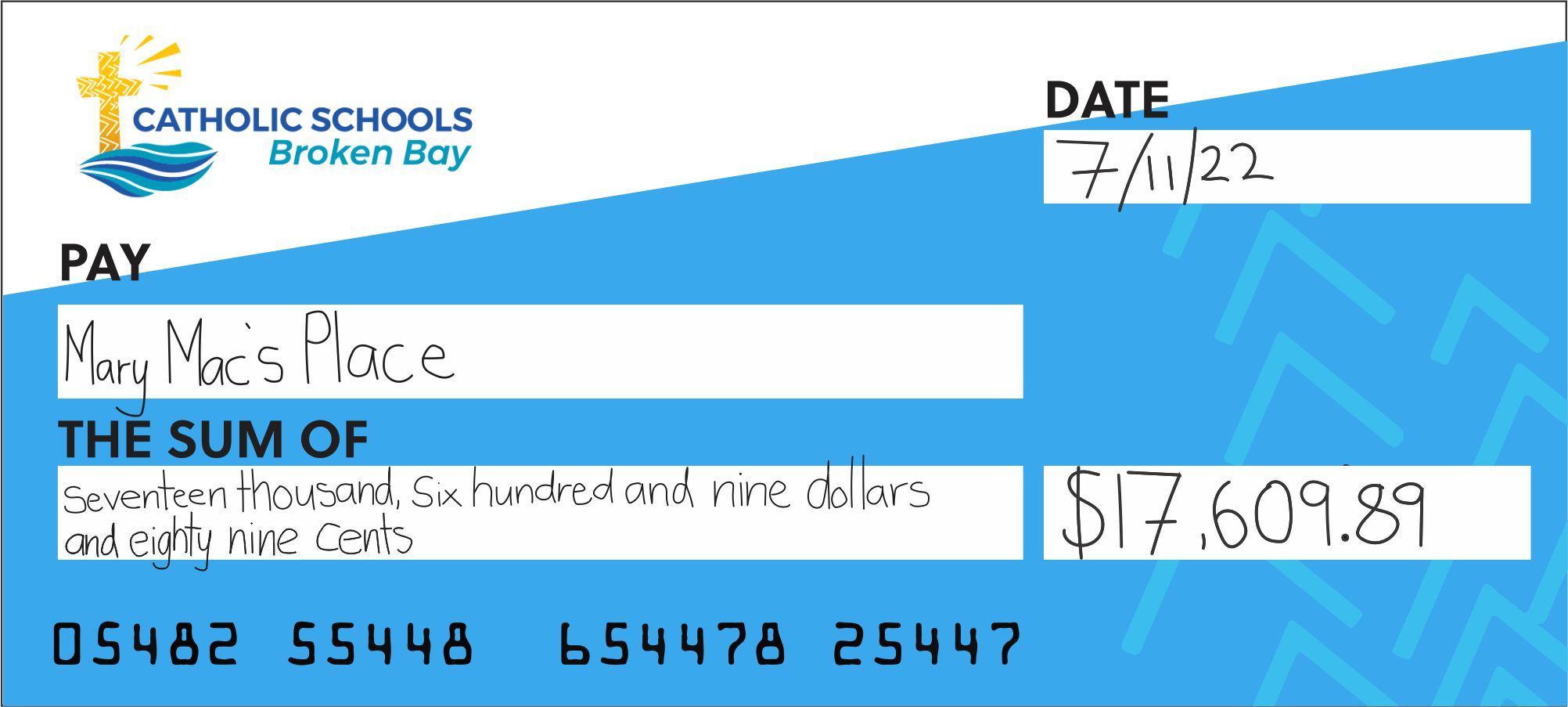 Giant Rigid Novelty Cheque - Novelty Cheques Direct