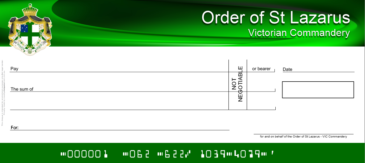 Giant Rigid Novelty Cheque - Novelty Cheques Direct