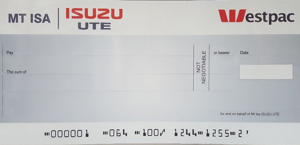 Giant Rigid Novelty Cheque - Novelty Cheques Direct