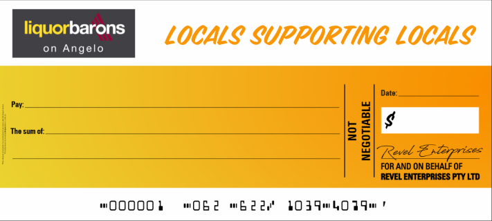 Custom Printed Re-Usable Novelty Cheque Freedom Removable Logo's